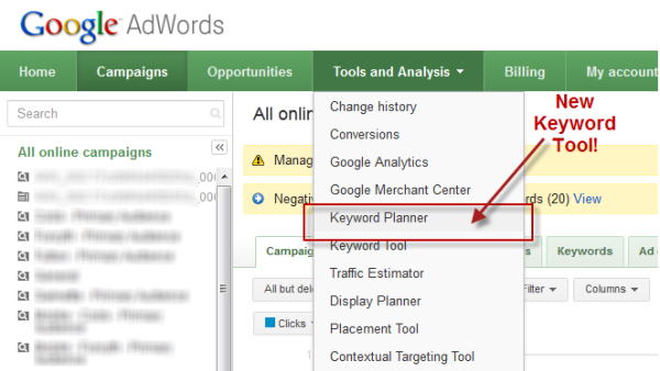 keyword planner