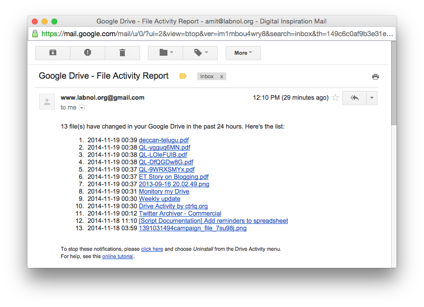 How to Get Email Reports of Your Google Drive Activity